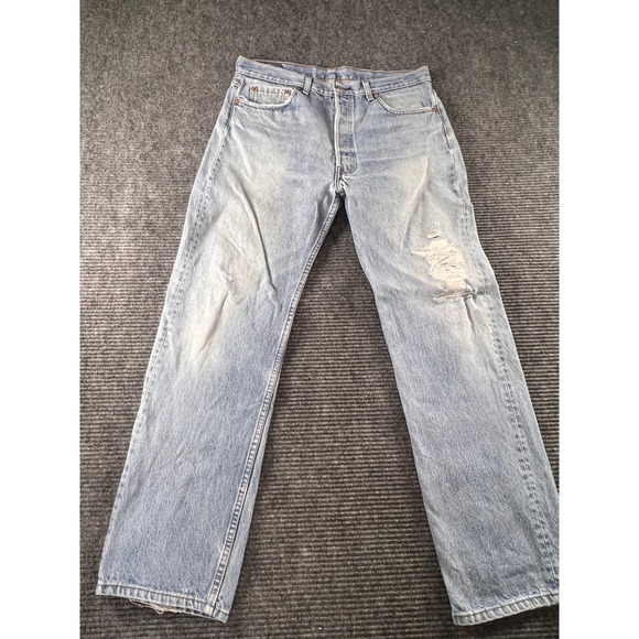 Other - Vintage Levi's 501 Button Fly Jeans Mens 30x30 Light Wash Distressed USA Made